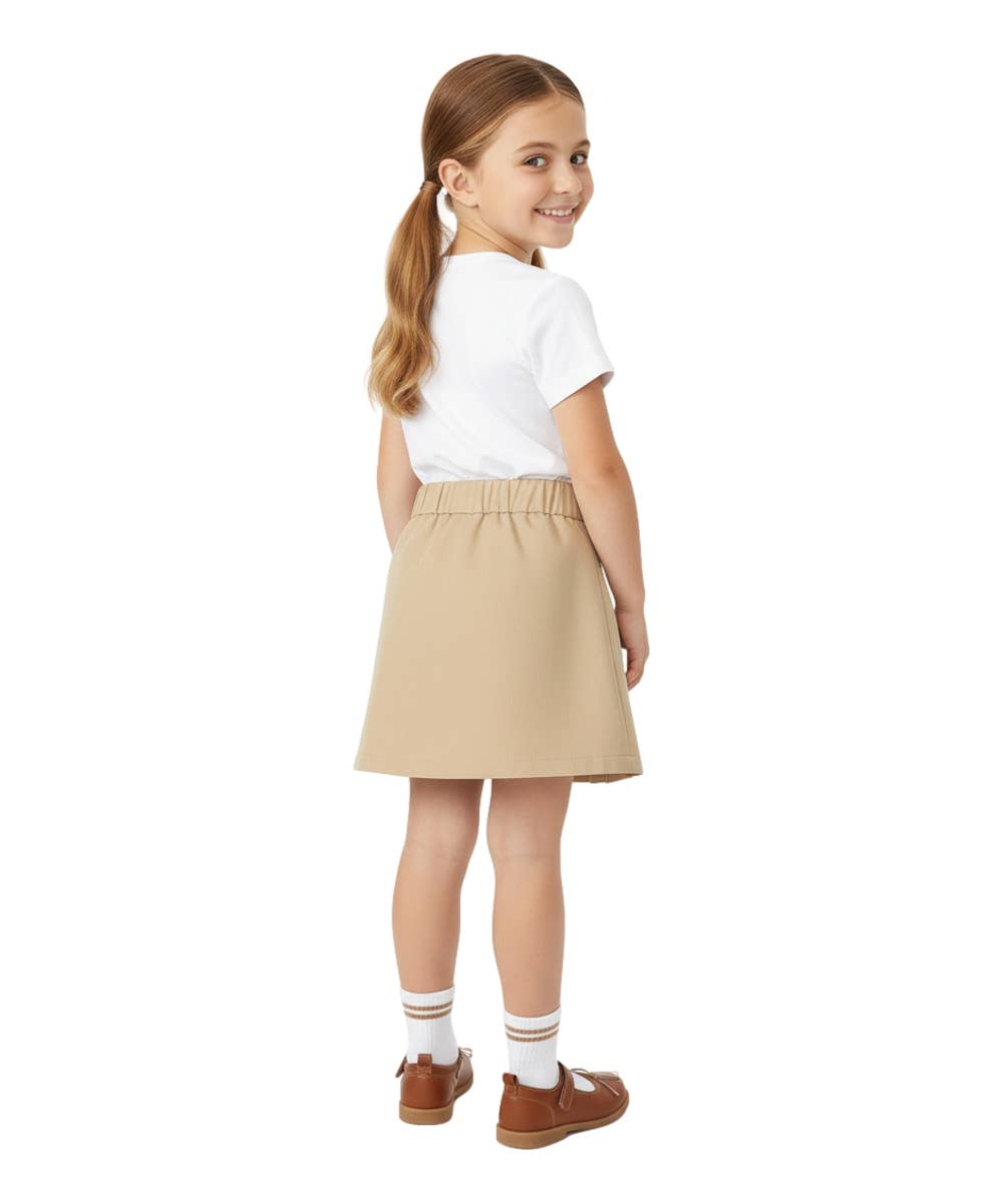 Unik - Girl Pleated Uniform Skirt Scooter Khaki 4/5-16