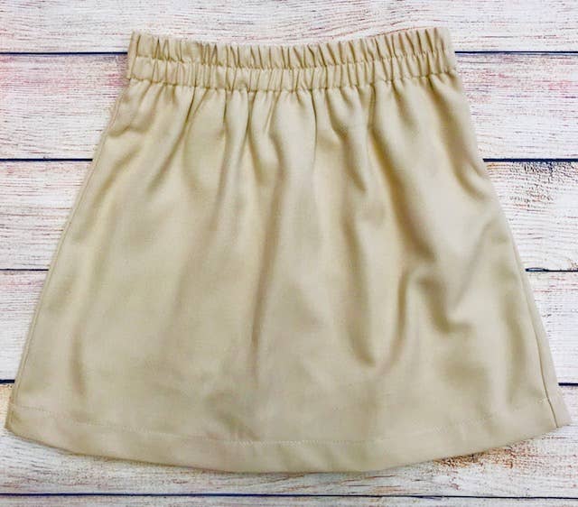 Unik - Girl Pleated Uniform Skirt Scooter Khaki 4/5-16