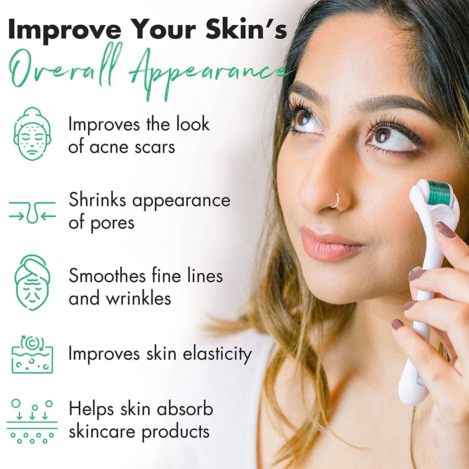 Beauty By Earth - Derma Roller Microneedling Face Roller